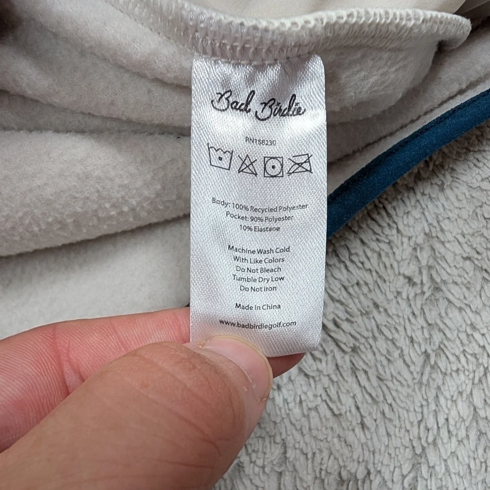 Bad Birdie Vest Jacket XXL White Silver Birch Bel Air Fleece Zip Up Golf